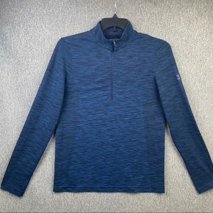 Under Armour Vanish Heatgear 1/4 Zip Blue Black Pullover Shirt Men’s Size M